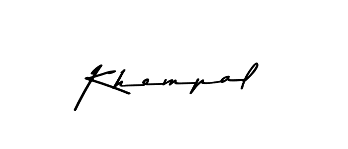 Create a beautiful signature design for name Khempal. With this signature (Asem Kandis PERSONAL USE) fonts, you can make a handwritten signature for free. Khempal signature style 9 images and pictures png