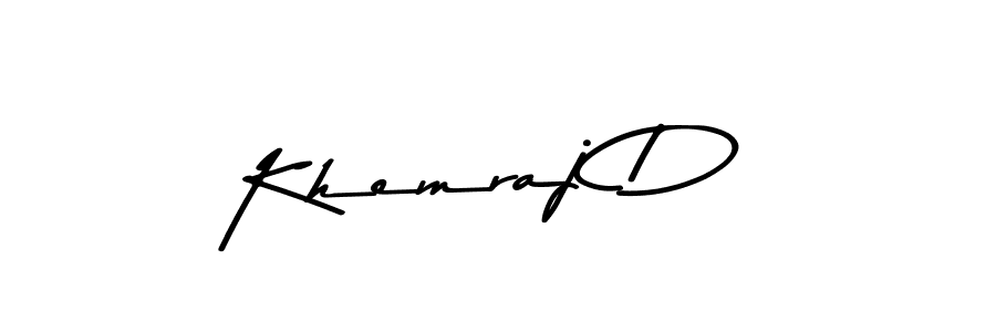 Make a beautiful signature design for name Khemraj D. With this signature (Asem Kandis PERSONAL USE) style, you can create a handwritten signature for free. Khemraj D signature style 9 images and pictures png