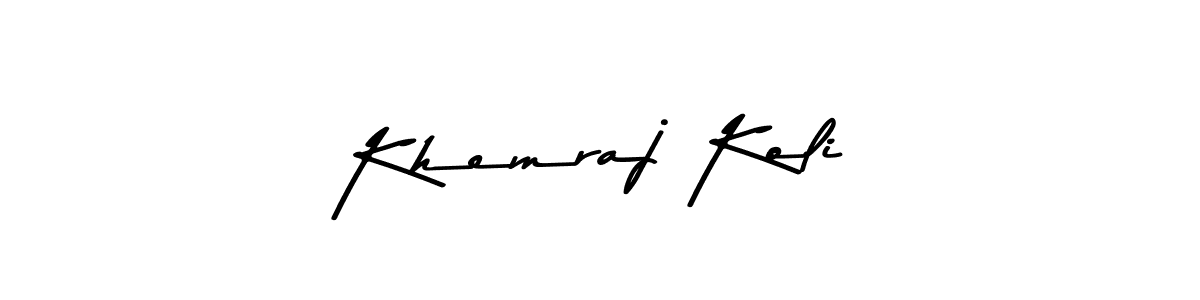 Use a signature maker to create a handwritten signature online. With this signature software, you can design (Asem Kandis PERSONAL USE) your own signature for name Khemraj Koli. Khemraj Koli signature style 9 images and pictures png
