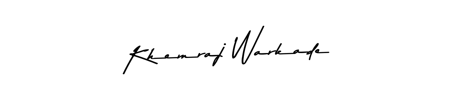 Also You can easily find your signature by using the search form. We will create Khemraj Warkade name handwritten signature images for you free of cost using Asem Kandis PERSONAL USE sign style. Khemraj Warkade signature style 9 images and pictures png