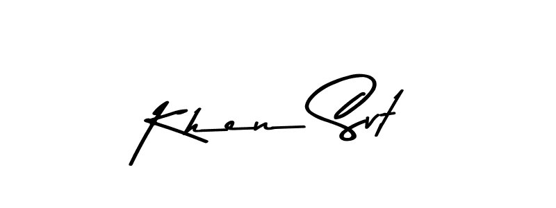 Design your own signature with our free online signature maker. With this signature software, you can create a handwritten (Asem Kandis PERSONAL USE) signature for name Khen Svt. Khen Svt signature style 9 images and pictures png