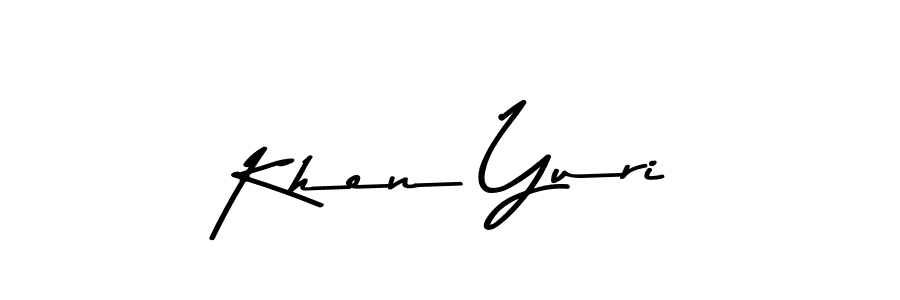 Design your own signature with our free online signature maker. With this signature software, you can create a handwritten (Asem Kandis PERSONAL USE) signature for name Khen Yuri. Khen Yuri signature style 9 images and pictures png