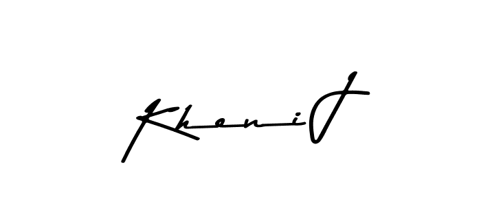 Make a beautiful signature design for name Kheni J. With this signature (Asem Kandis PERSONAL USE) style, you can create a handwritten signature for free. Kheni J signature style 9 images and pictures png