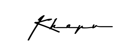 Upgrade your professional image with Khepu signature created with Asem Kandis PERSONAL USE font. Fast, free, and watermark-free download. Khepu signature style 9 images and pictures png