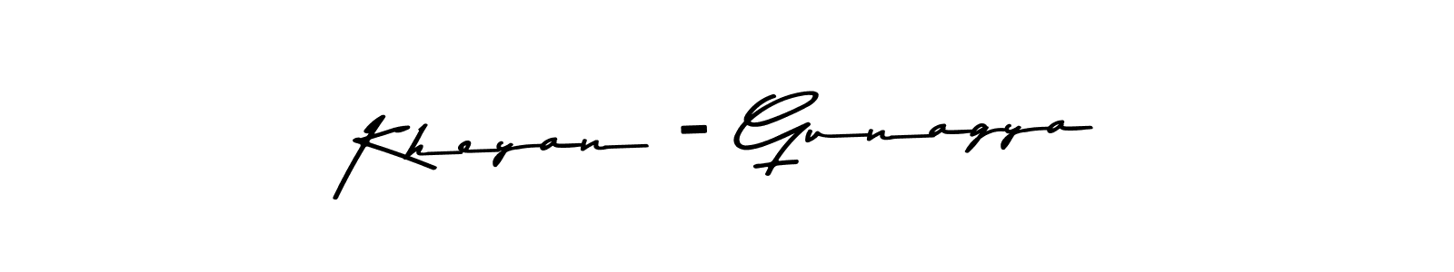 Here are the top 10 professional signature styles for the name Kheyan - Gunagya. These are the best autograph styles you can use for your name. Kheyan - Gunagya signature style 9 images and pictures png