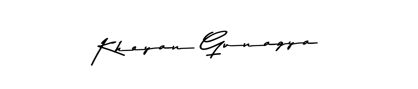 How to make Kheyan Gunagya signature? Asem Kandis PERSONAL USE is a professional autograph style. Create handwritten signature for Kheyan Gunagya name. Kheyan Gunagya signature style 9 images and pictures png