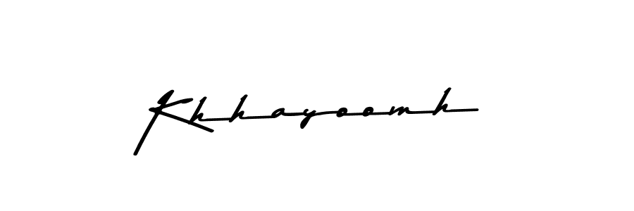 It looks lik you need a new signature style for name Khhayoomh. Design unique handwritten (Asem Kandis PERSONAL USE) signature with our free signature maker in just a few clicks. Khhayoomh signature style 9 images and pictures png