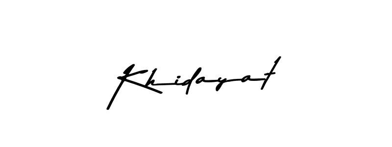 How to make Khidayat name signature. Use Asem Kandis PERSONAL USE style for creating short signs online. This is the latest handwritten sign. Khidayat signature style 9 images and pictures png