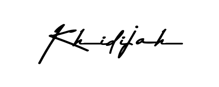 Also You can easily find your signature by using the search form. We will create Khidijah name handwritten signature images for you free of cost using Asem Kandis PERSONAL USE sign style. Khidijah signature style 9 images and pictures png