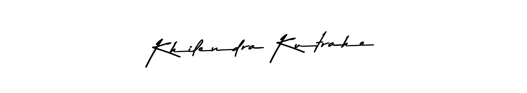 Here are the top 10 professional signature styles for the name Khilendra Kutrahe. These are the best autograph styles you can use for your name. Khilendra Kutrahe signature style 9 images and pictures png