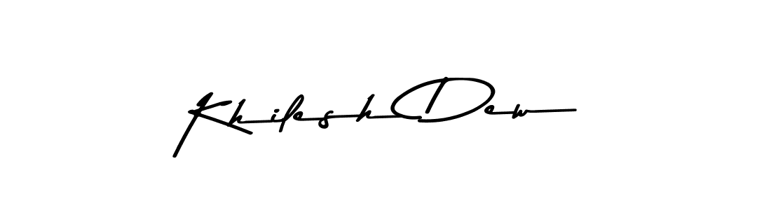 Create a beautiful signature design for name Khilesh Dew. With this signature (Asem Kandis PERSONAL USE) fonts, you can make a handwritten signature for free. Khilesh Dew signature style 9 images and pictures png