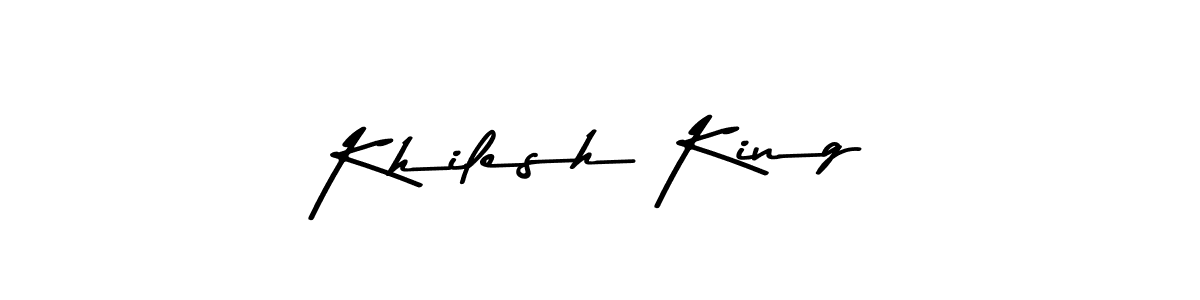 Asem Kandis PERSONAL USE is a professional signature style that is perfect for those who want to add a touch of class to their signature. It is also a great choice for those who want to make their signature more unique. Get Khilesh King name to fancy signature for free. Khilesh King signature style 9 images and pictures png