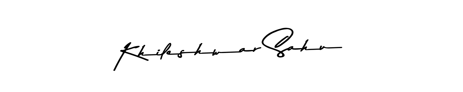 Use a signature maker to create a handwritten signature online. With this signature software, you can design (Asem Kandis PERSONAL USE) your own signature for name Khileshwar Sahu. Khileshwar Sahu signature style 9 images and pictures png