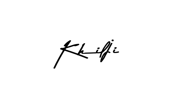 Use a signature maker to create a handwritten signature online. With this signature software, you can design (Asem Kandis PERSONAL USE) your own signature for name Khilji. Khilji signature style 9 images and pictures png