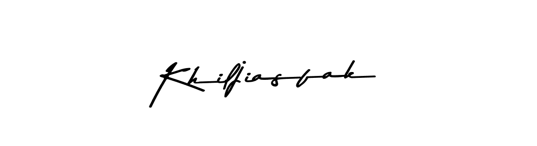 Similarly Asem Kandis PERSONAL USE is the best handwritten signature design. Signature creator online .You can use it as an online autograph creator for name Khiljiasfak. Khiljiasfak signature style 9 images and pictures png