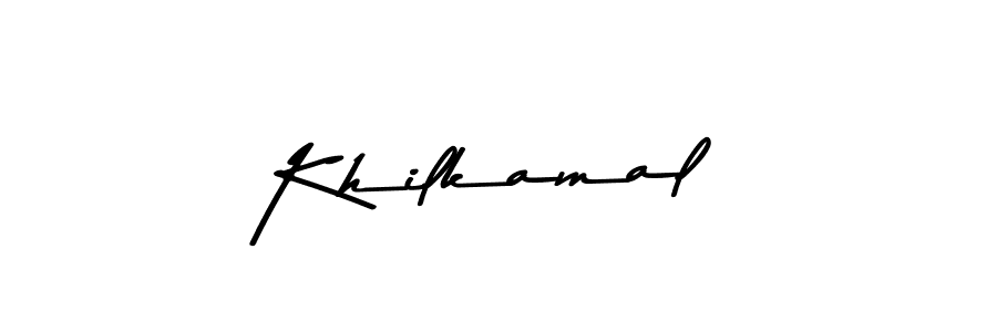 The best way (Asem Kandis PERSONAL USE) to make a short signature is to pick only two or three words in your name. The name Khilkamal include a total of six letters. For converting this name. Khilkamal signature style 9 images and pictures png
