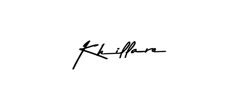 Similarly Asem Kandis PERSONAL USE is the best handwritten signature design. Signature creator online .You can use it as an online autograph creator for name Khillare. Khillare signature style 9 images and pictures png