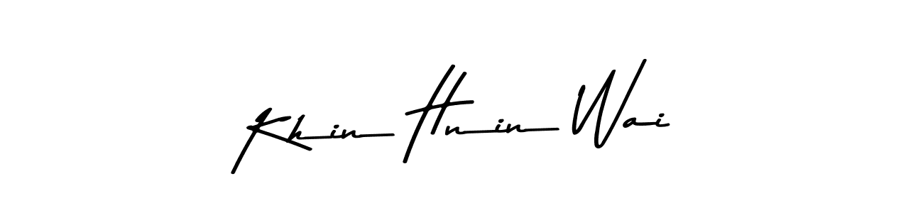 Khin Hnin Wai stylish signature style. Best Handwritten Sign (Asem Kandis PERSONAL USE) for my name. Handwritten Signature Collection Ideas for my name Khin Hnin Wai. Khin Hnin Wai signature style 9 images and pictures png