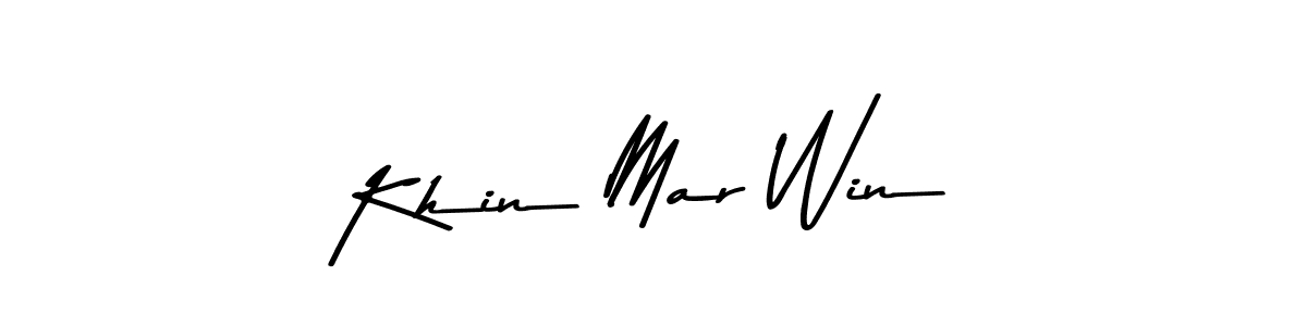 Use a signature maker to create a handwritten signature online. With this signature software, you can design (Asem Kandis PERSONAL USE) your own signature for name Khin Mar Win. Khin Mar Win signature style 9 images and pictures png