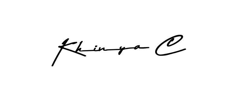 The best way (Asem Kandis PERSONAL USE) to make a short signature is to pick only two or three words in your name. The name Khinya C include a total of six letters. For converting this name. Khinya C signature style 9 images and pictures png