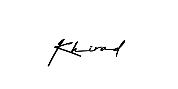 Khirad stylish signature style. Best Handwritten Sign (Asem Kandis PERSONAL USE) for my name. Handwritten Signature Collection Ideas for my name Khirad. Khirad signature style 9 images and pictures png