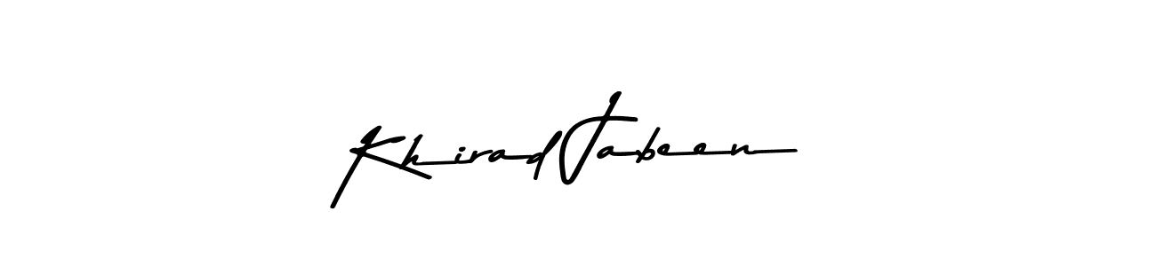 Asem Kandis PERSONAL USE is a professional signature style that is perfect for those who want to add a touch of class to their signature. It is also a great choice for those who want to make their signature more unique. Get Khirad Jabeen name to fancy signature for free. Khirad Jabeen signature style 9 images and pictures png