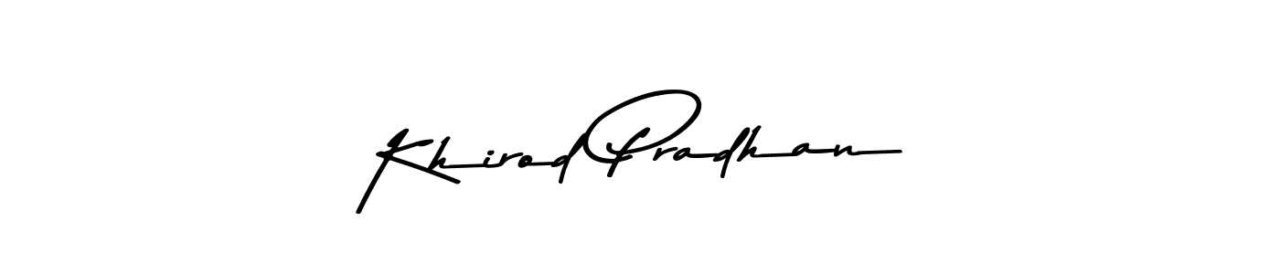 How to make Khirod Pradhan name signature. Use Asem Kandis PERSONAL USE style for creating short signs online. This is the latest handwritten sign. Khirod Pradhan signature style 9 images and pictures png