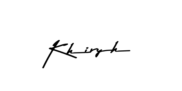 The best way (Asem Kandis PERSONAL USE) to make a short signature is to pick only two or three words in your name. The name Khiryh include a total of six letters. For converting this name. Khiryh signature style 9 images and pictures png