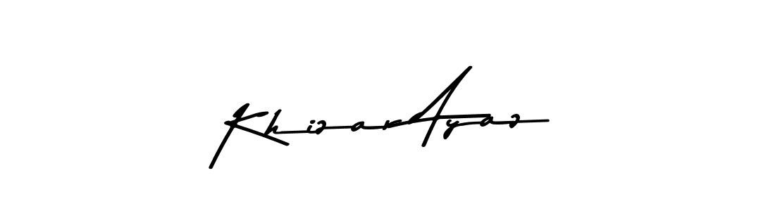 Create a beautiful signature design for name Khizar Ayaz. With this signature (Asem Kandis PERSONAL USE) fonts, you can make a handwritten signature for free. Khizar Ayaz signature style 9 images and pictures png