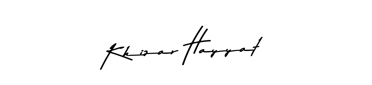 Use a signature maker to create a handwritten signature online. With this signature software, you can design (Asem Kandis PERSONAL USE) your own signature for name Khizar Hayyat. Khizar Hayyat signature style 9 images and pictures png