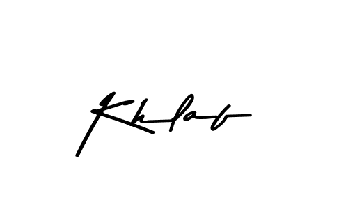 Also we have Khlaf name is the best signature style. Create professional handwritten signature collection using Asem Kandis PERSONAL USE autograph style. Khlaf signature style 9 images and pictures png