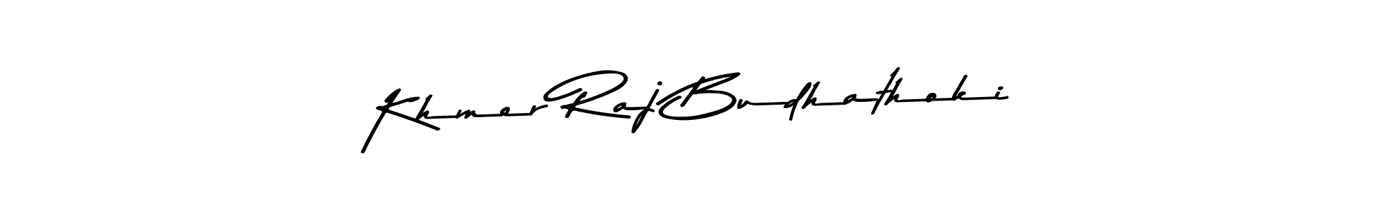 Similarly Asem Kandis PERSONAL USE is the best handwritten signature design. Signature creator online .You can use it as an online autograph creator for name Khmer Raj Budhathoki. Khmer Raj Budhathoki signature style 9 images and pictures png