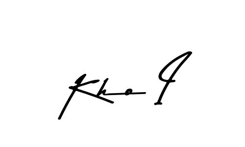 This is the best signature style for the Kho I name. Also you like these signature font (Asem Kandis PERSONAL USE). Mix name signature. Kho I signature style 9 images and pictures png