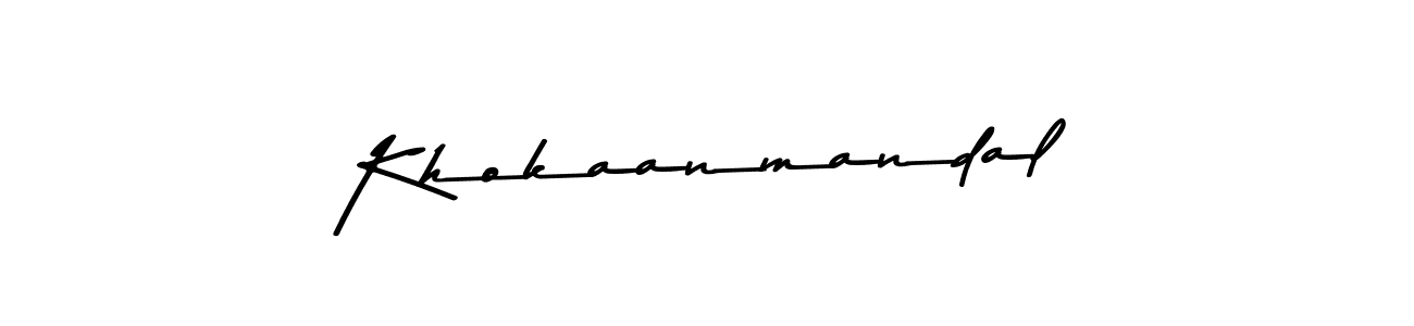 How to make Khokaanmandal signature? Asem Kandis PERSONAL USE is a professional autograph style. Create handwritten signature for Khokaanmandal name. Khokaanmandal signature style 9 images and pictures png