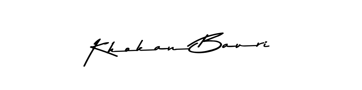 Create a beautiful signature design for name Khokan Bauri. With this signature (Asem Kandis PERSONAL USE) fonts, you can make a handwritten signature for free. Khokan Bauri signature style 9 images and pictures png