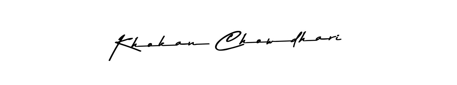 Use a signature maker to create a handwritten signature online. With this signature software, you can design (Asem Kandis PERSONAL USE) your own signature for name Khokan Chowdhari. Khokan Chowdhari signature style 9 images and pictures png