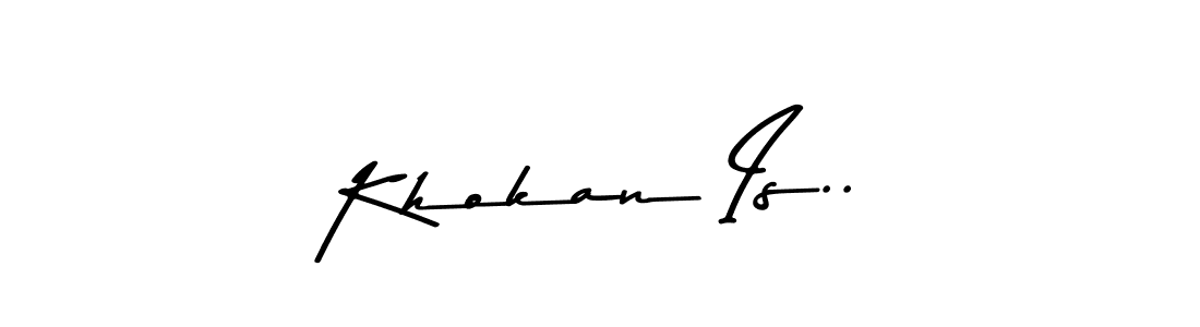 Use a signature maker to create a handwritten signature online. With this signature software, you can design (Asem Kandis PERSONAL USE) your own signature for name Khokan Is... Khokan Is.. signature style 9 images and pictures png