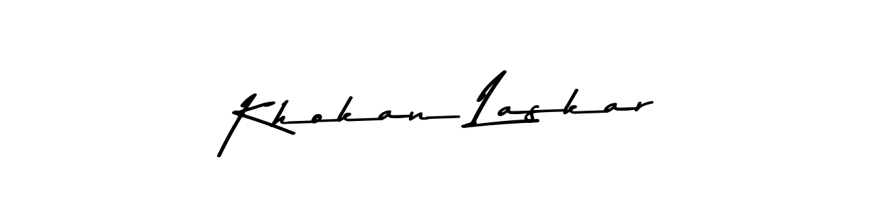 Similarly Asem Kandis PERSONAL USE is the best handwritten signature design. Signature creator online .You can use it as an online autograph creator for name Khokan Laskar. Khokan Laskar signature style 9 images and pictures png
