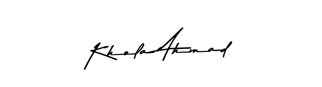 How to make Khola Ahmad signature? Asem Kandis PERSONAL USE is a professional autograph style. Create handwritten signature for Khola Ahmad name. Khola Ahmad signature style 9 images and pictures png