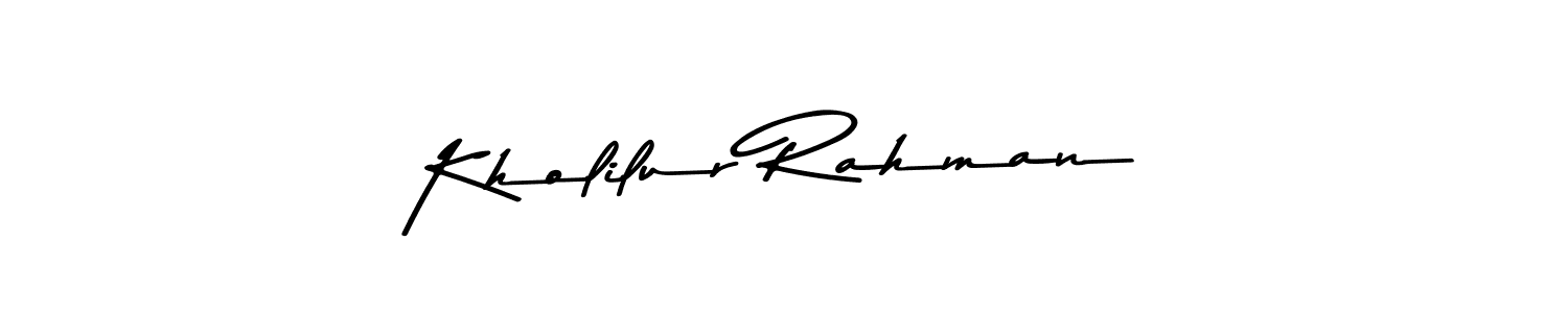 The best way (Asem Kandis PERSONAL USE) to make a short signature is to pick only two or three words in your name. The name Kholilur Rahman include a total of six letters. For converting this name. Kholilur Rahman signature style 9 images and pictures png