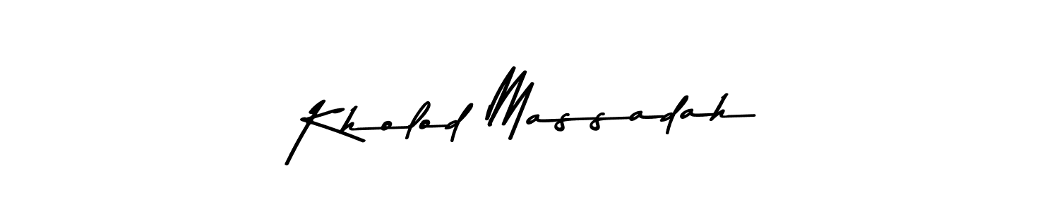 Use a signature maker to create a handwritten signature online. With this signature software, you can design (Asem Kandis PERSONAL USE) your own signature for name Kholod Massadah. Kholod Massadah signature style 9 images and pictures png