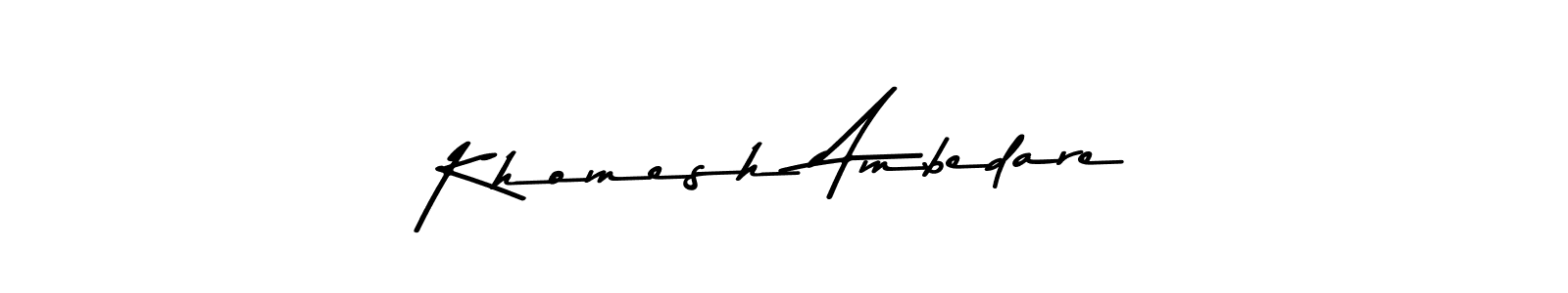 You can use this online signature creator to create a handwritten signature for the name Khomesh Ambedare. This is the best online autograph maker. Khomesh Ambedare signature style 9 images and pictures png