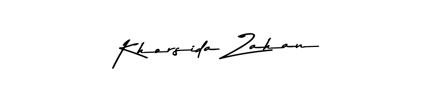 Create a beautiful signature design for name Khorsida Zahan. With this signature (Asem Kandis PERSONAL USE) fonts, you can make a handwritten signature for free. Khorsida Zahan signature style 9 images and pictures png
