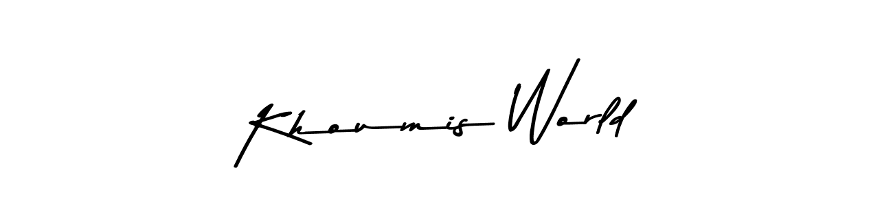 This is the best signature style for the Khoumis World name. Also you like these signature font (Asem Kandis PERSONAL USE). Mix name signature. Khoumis World signature style 9 images and pictures png