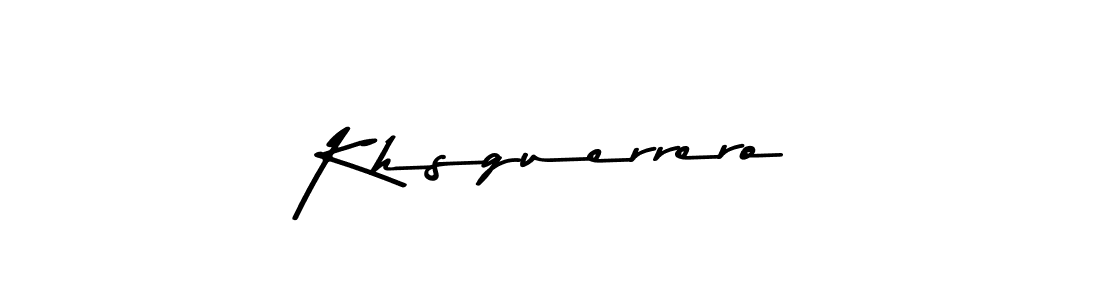 Also we have Khsguerrero name is the best signature style. Create professional handwritten signature collection using Asem Kandis PERSONAL USE autograph style. Khsguerrero signature style 9 images and pictures png