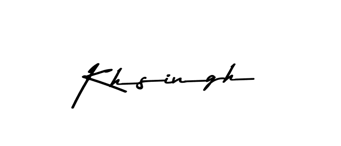 Use a signature maker to create a handwritten signature online. With this signature software, you can design (Asem Kandis PERSONAL USE) your own signature for name Khsingh. Khsingh signature style 9 images and pictures png