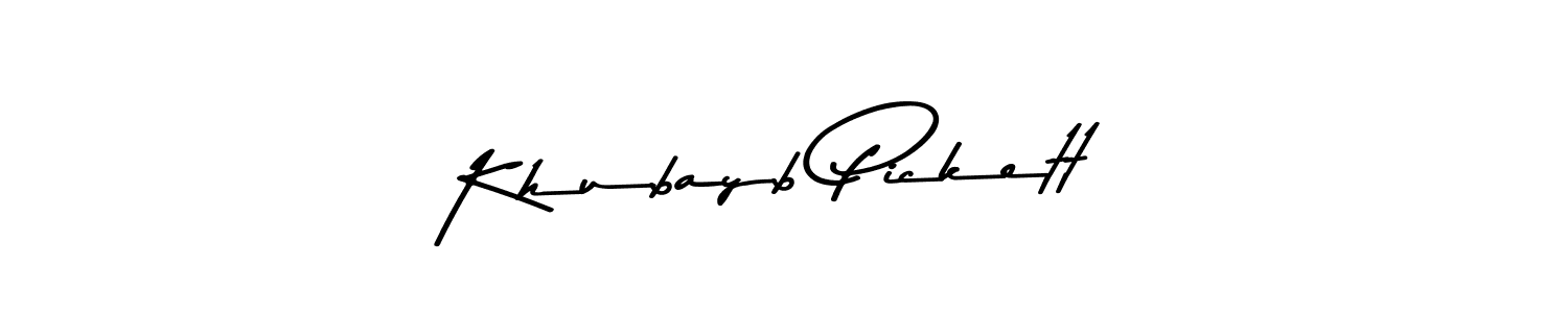 How to make Khubayb Pickett signature? Asem Kandis PERSONAL USE is a professional autograph style. Create handwritten signature for Khubayb Pickett name. Khubayb Pickett signature style 9 images and pictures png