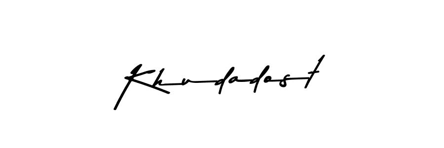 Use a signature maker to create a handwritten signature online. With this signature software, you can design (Asem Kandis PERSONAL USE) your own signature for name Khudadost. Khudadost signature style 9 images and pictures png