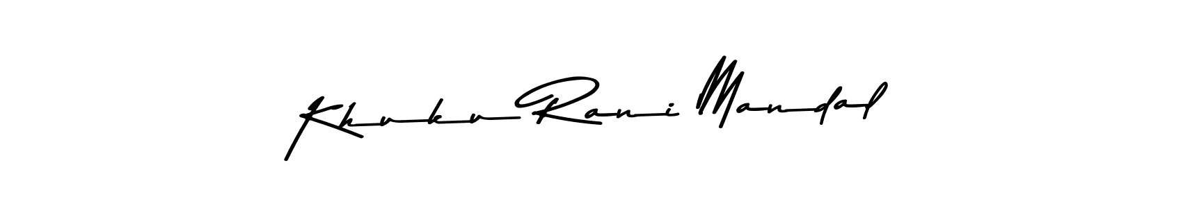 Create a beautiful signature design for name Khuku Rani Mandal. With this signature (Asem Kandis PERSONAL USE) fonts, you can make a handwritten signature for free. Khuku Rani Mandal signature style 9 images and pictures png