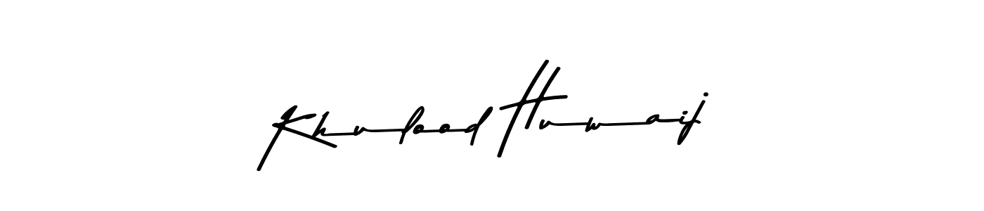 This is the best signature style for the Khulood Huwaij name. Also you like these signature font (Asem Kandis PERSONAL USE). Mix name signature. Khulood Huwaij signature style 9 images and pictures png